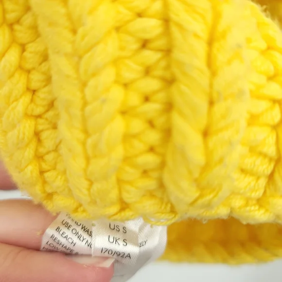 Free People Women Small My Only Sunshine Yellow Mock Neck Relaxed Boho Sweater - Picture 12 of 15